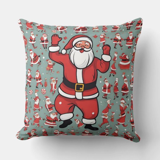 Coussin Père Noël et rennes (Recto)