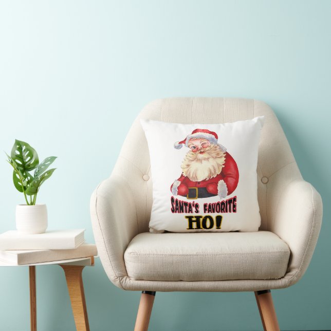 Coussin Père Noël - Ho favori (Chaise)