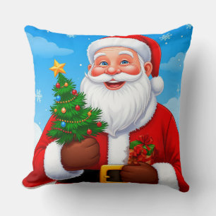 Coussin Père Noël joyeux