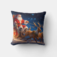 Père Noël livrant des jouets sur une pente avec re