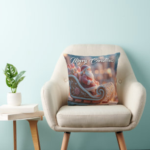 Coussin Père Noël miniature en Sleigh de pain d'épices