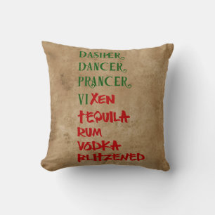 Coussin Père Noël : Noms amusants des rennes de Noël