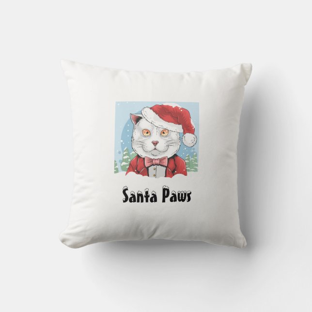 Coussin Père Noël Paws (Recto)