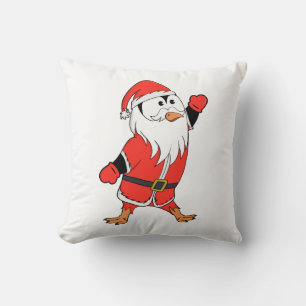 Coussin Père Noël Penguin Prêt pour Noël