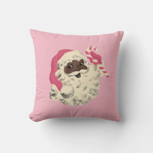 Coussin Père Noël Rose Vintage