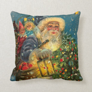 Coussin Père Noël rougeoyant/nouvelle année aussi !