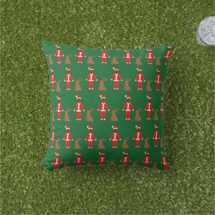 Coussin Père Noël Sasquatch et Jackalope