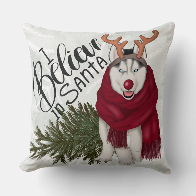 COUSSIN PÈRE NOËL SIBÉRIEN CHIEN CHIEN CHIEN AVEC ARBRE DE (Recto)