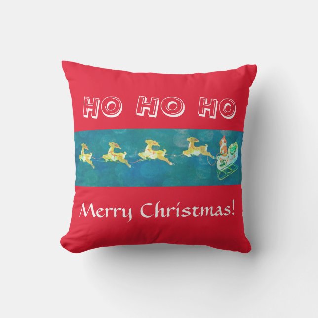 Coussin Père Noël Sleigh (Recto)