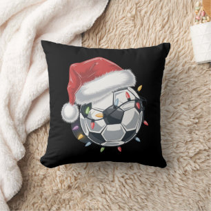Coussin Père Noël Soccer Ball Sports Joueur de football de