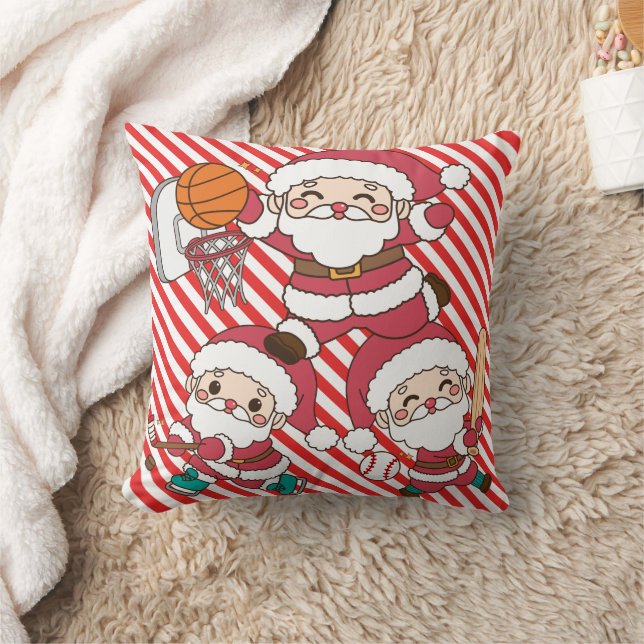 Coussin Père Noël sportive (Couverture)