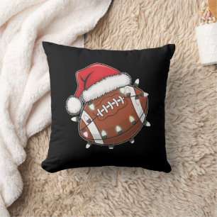 Coussin Père Noël Sports Noël Américain Amoureux de Footba