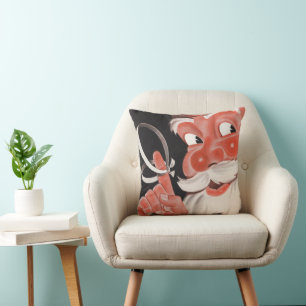 Coussin Père Noël vintage avec ficelle de rappel au doigt