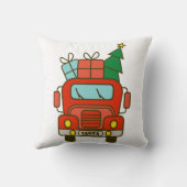 Coussin Père Noël vue de devant Joyeux Noël (Verso)