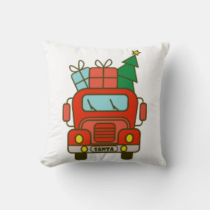 Coussin Père Noël vue de devant Joyeux Noël