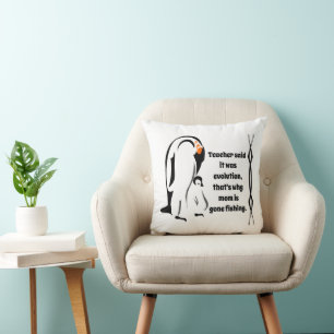 Coussin Père Penguin Empereur debout avec son fils