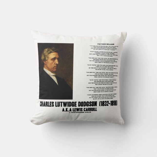 Coussin Père William Charles L. Dodgson Lewis Carroll (Recto)