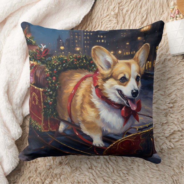 Coussin Période festive de Noël Corgi (Couverture)