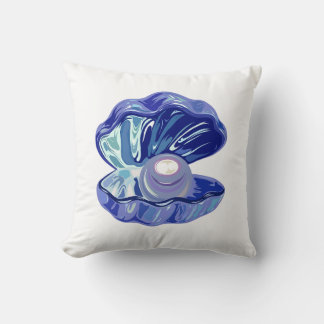 Coussin Perle à l'intérieur d'un coquillage océanique