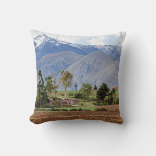 Coussin Pérou, Maras. Paysage au-dessus de la Vallée sacré