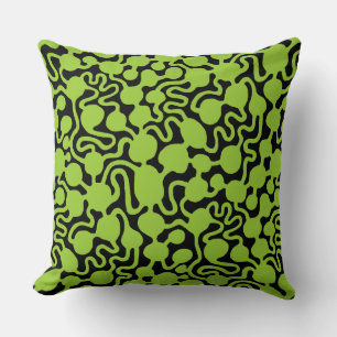 Coussin Perpetual Ant Farm v2 - Martian Green sur Black