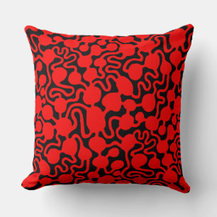 Coussin Perpetual Ant Farm v2 - Rouge sur Noir