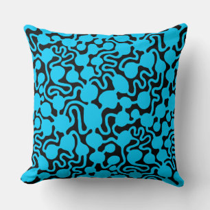 Coussin Perpetual Ant Farm v2 - Sky Blue sur Black