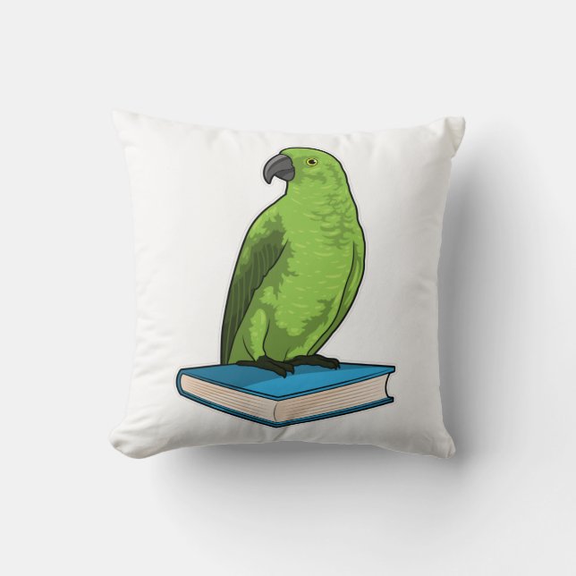 Coussin Perroquet avec livre (Recto)