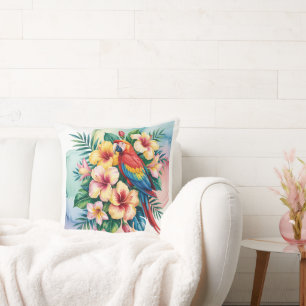 Coussin Perroquet exotique