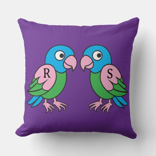 Coussin Perroquet jumeaux (Recto)