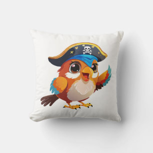 Coussin Perroquet pirate de dessin animé mignon