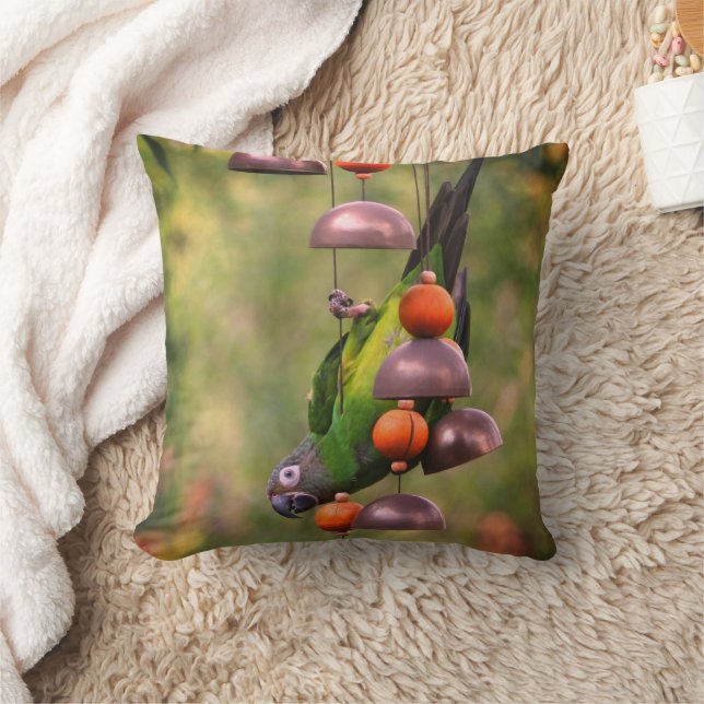 Coussin Perroquet transparent à tête large vers le bas (Couverture)