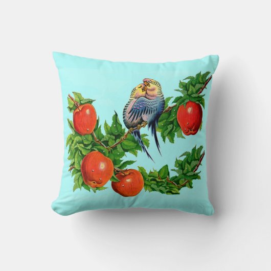 Coussin perroquets amoureux (Recto)