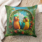 Coussin Perroquets de dessin animé colorés (Couverture)