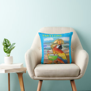 Coussin Perroquets de fête