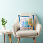 Coussin Perruche Bouffon Perruche ondulée Perruches Bleu s (Chaise)