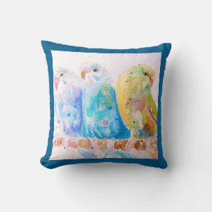 Coussin Perruche Bouffon Perruche ondulée Perruches Bleu s