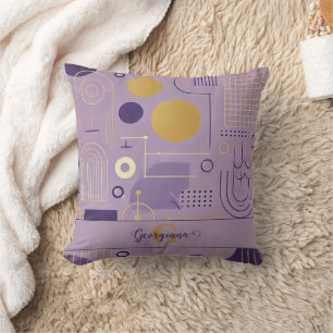 Coussin Personalisé Purple & Or Scandinave Minimaliste