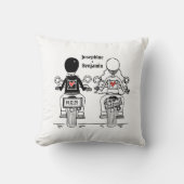 Coussin Personalised Biker Bride + Groom Wedding Gift (Recto)