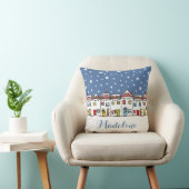 Coussin Personalised Christmas Street Snow Scene Cushion (Chaise)
