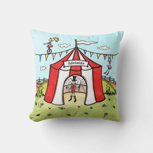 Coussin Personalised Circus Scene  (Recto)