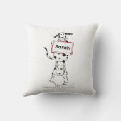 Coussin Personalised Cute Dog Acrobat Throw Pillow Cushion (Verso)