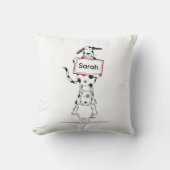 Coussin Personalised Cute Dog Acrobat Throw Pillow Cushion (Recto)