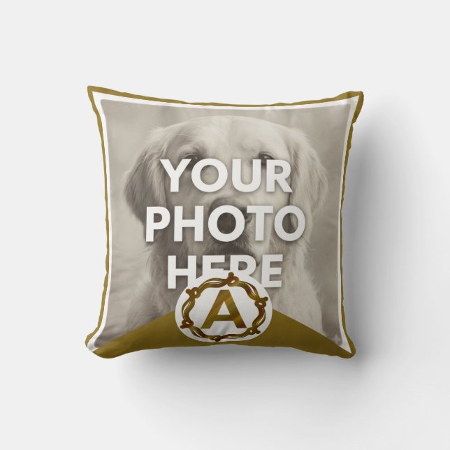 Coussin Personalized Artisan Monogram A | Wood Frame (Recto)