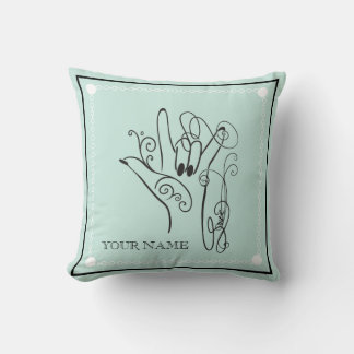 Coussin Personalized ASL Throw Pillow