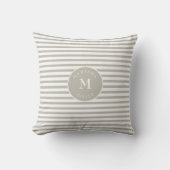 Coussin Personalized Beige Striped Neutral (Recto)