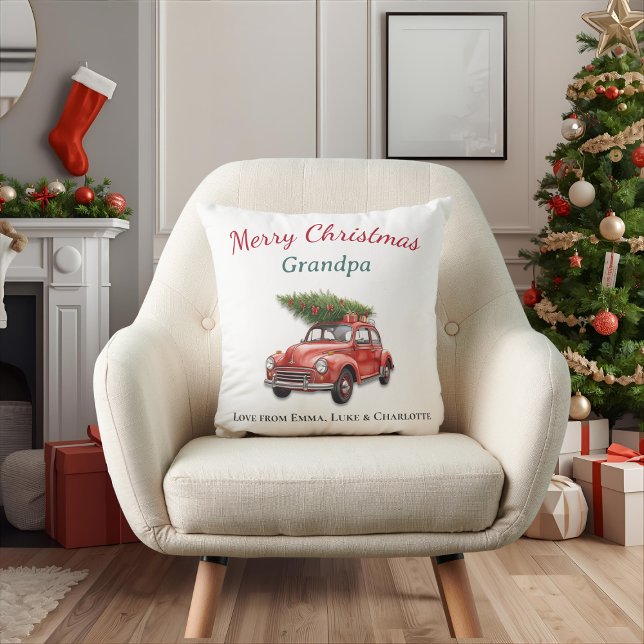 Coussin Personalized Christmas Grandpa Pillow Gift (Créateur téléchargé)
