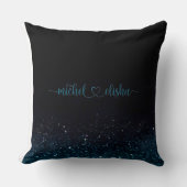Coussin Personalized Couple Name Starry Night Glitter (Recto)
