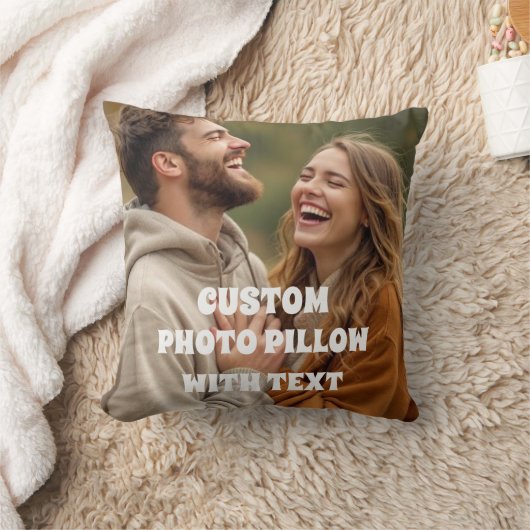 Coussin Personalized Couple Photo Pillow – Custom Romantic (Couverture)