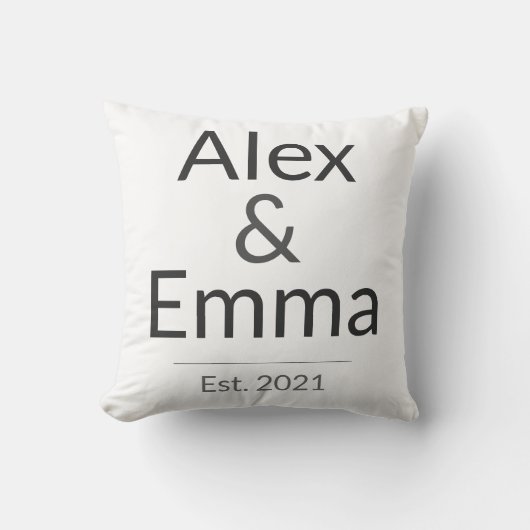 Coussin Personalized Couples Mug – Custom Names & Year Gif (Recto)